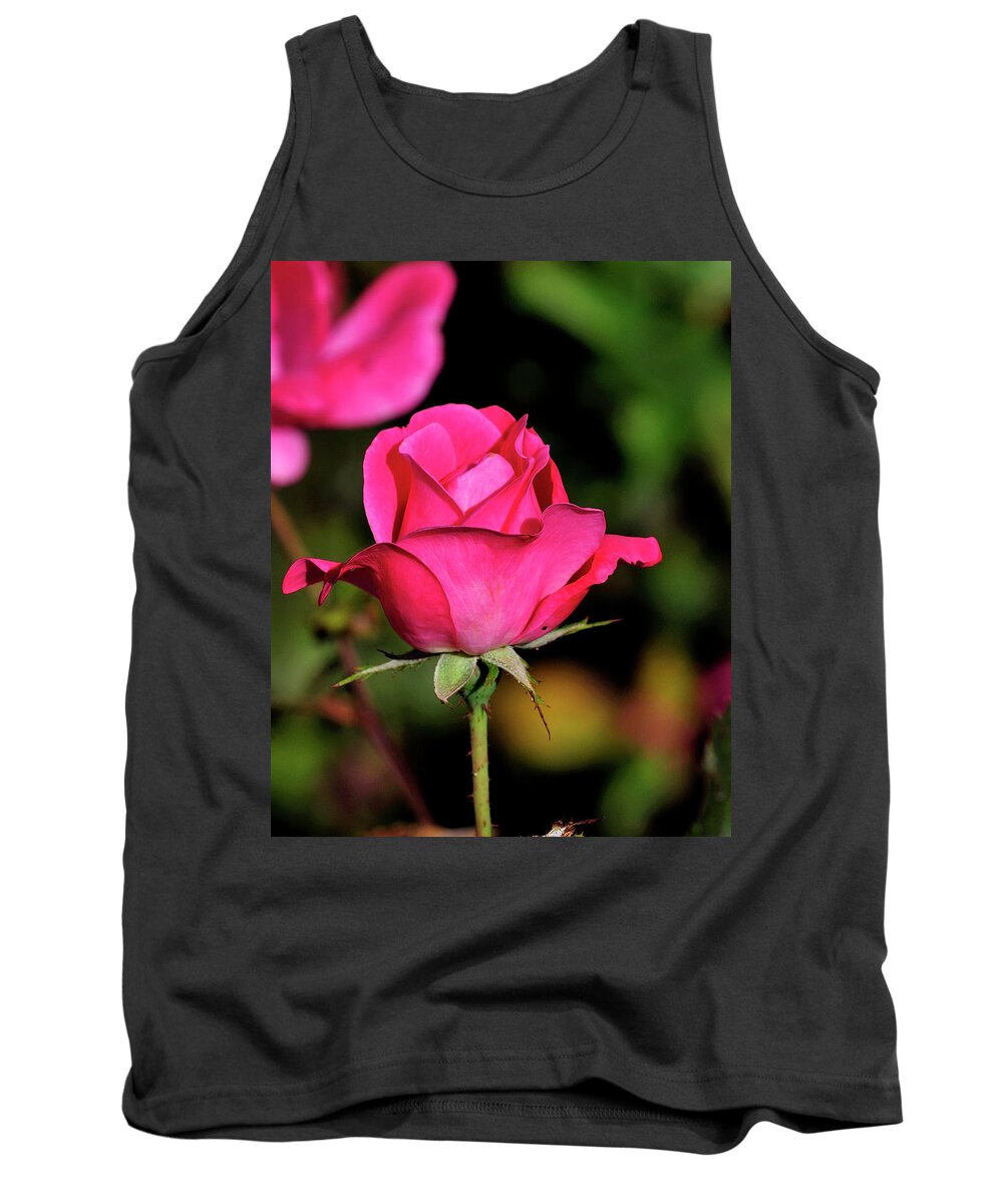 Flower Tank Top featuring the photograph Simple Red Rose by Bill Dodsworth