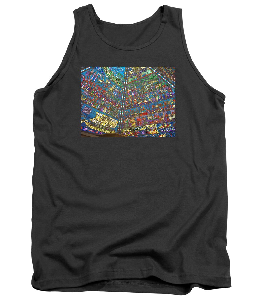 Stained Glass Tank Top featuring the photograph Stained Glass Roof by Marlene Challis