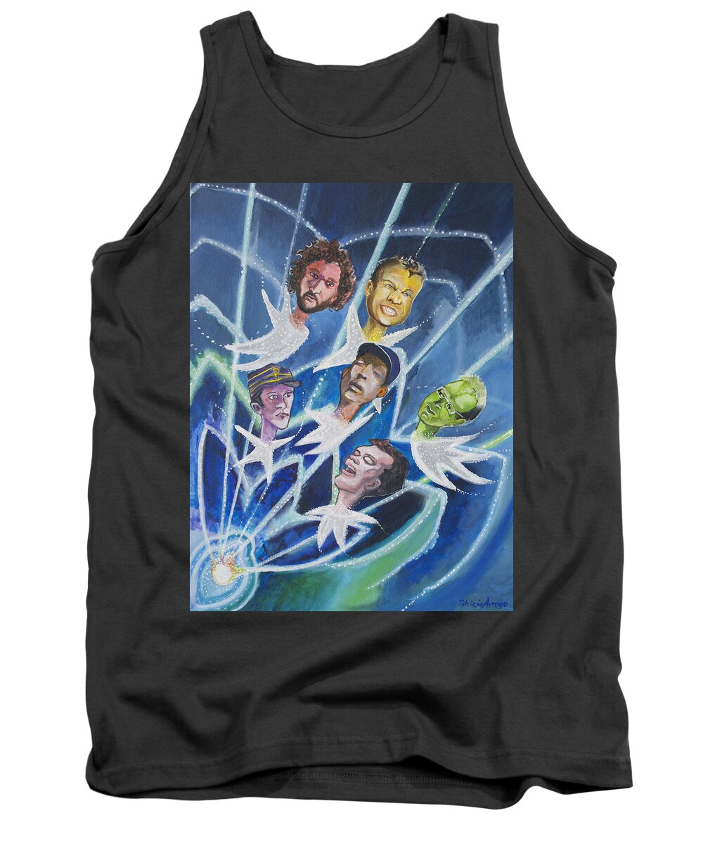Music Bands Tank Top featuring the painting Star Bodied Face Melters by Patricia Arroyo