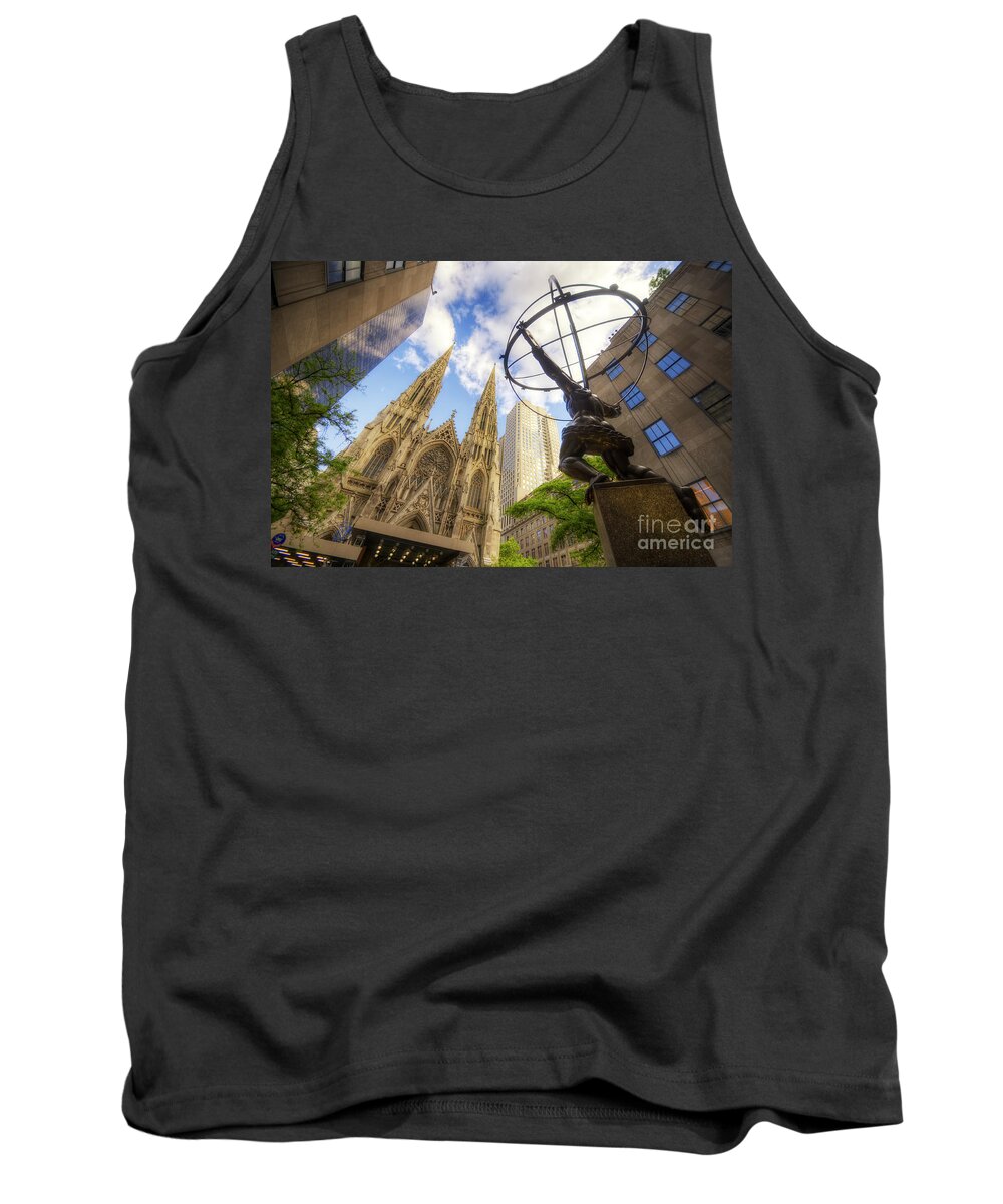 Art Tank Top featuring the photograph Statue And Spires by Yhun Suarez