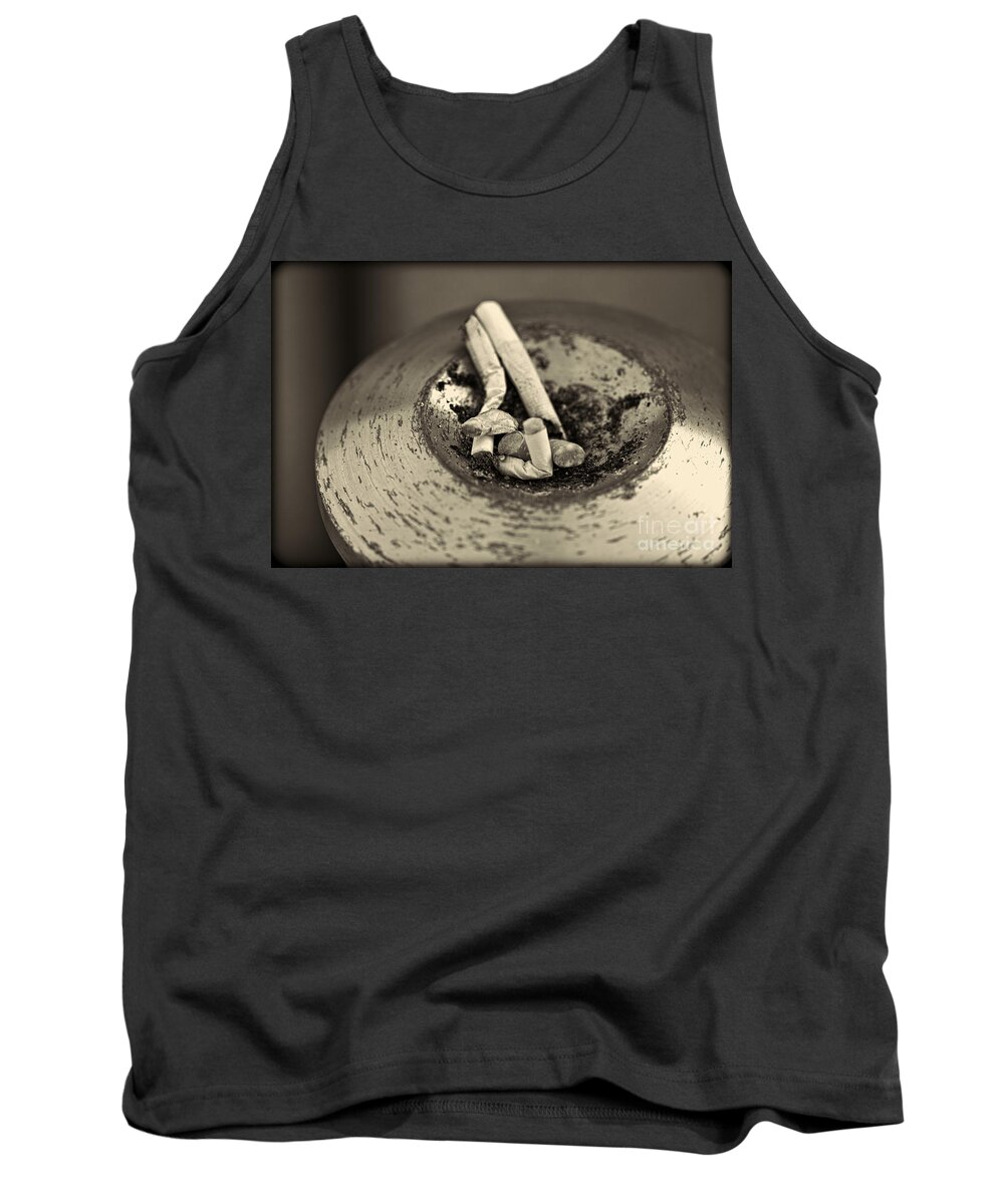 Abstract Tank Top featuring the photograph Stubbed Out. by Clare Bambers