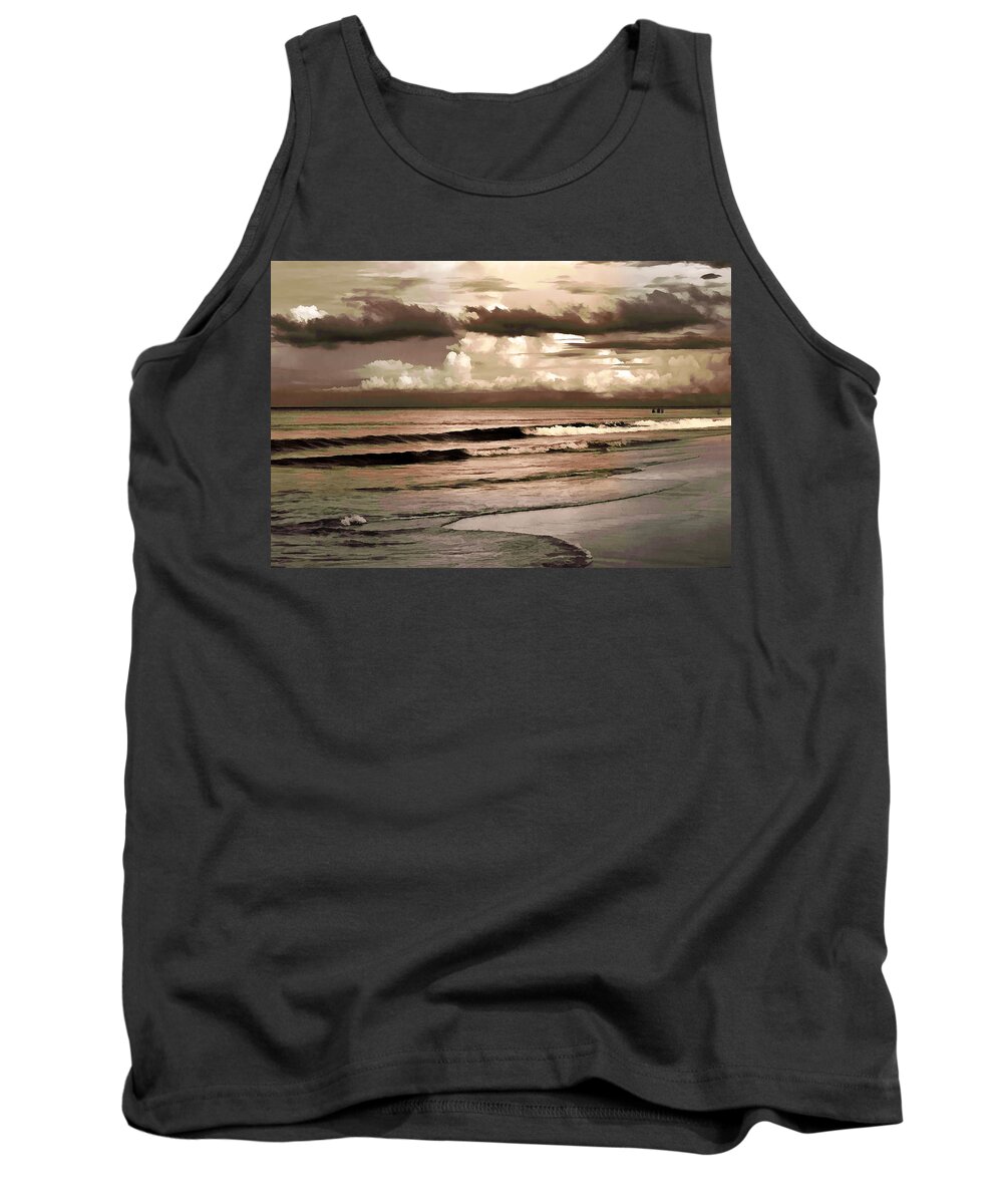 Impressionism Tank Top featuring the photograph Summer Afternoon At The Beach by Steven Sparks