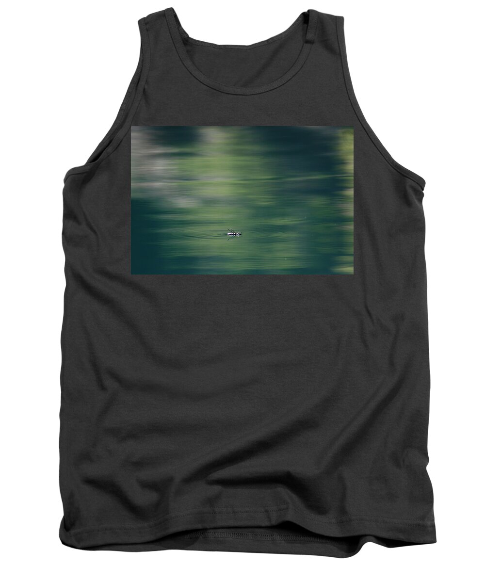 Beetle Tank Top featuring the photograph Swimming Beetle by Cathie Douglas