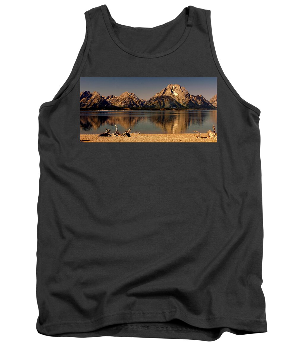 Grand Teton National Park Tank Top featuring the photograph Teton Panoramic by Marty Koch