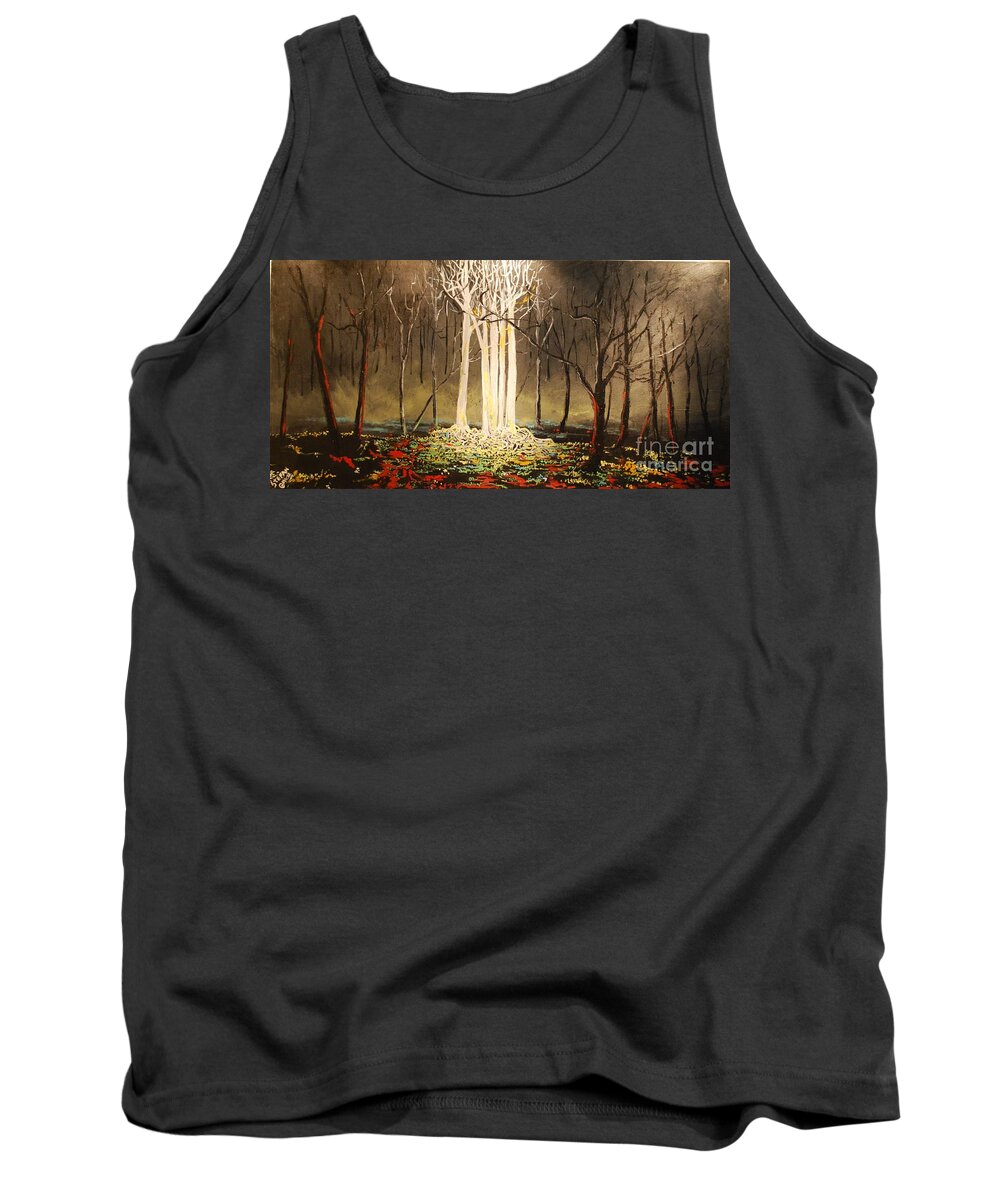 Spiritual Tank Top featuring the painting The Congregation by Stefan Duncan