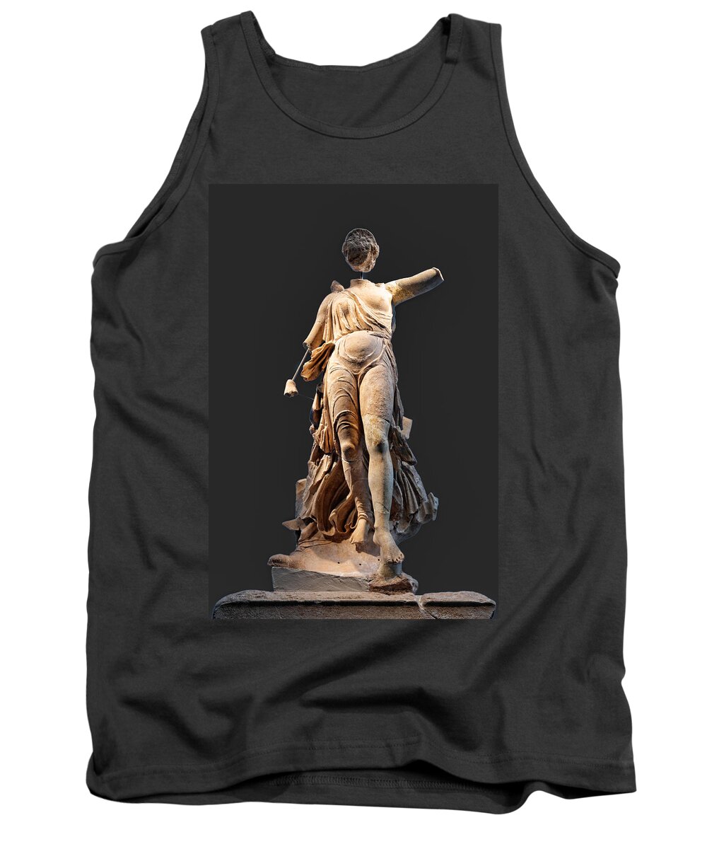 Ancient Tank Top featuring the photograph The Nike of Paeonios - Ancient Olympia by Constantinos Iliopoulos