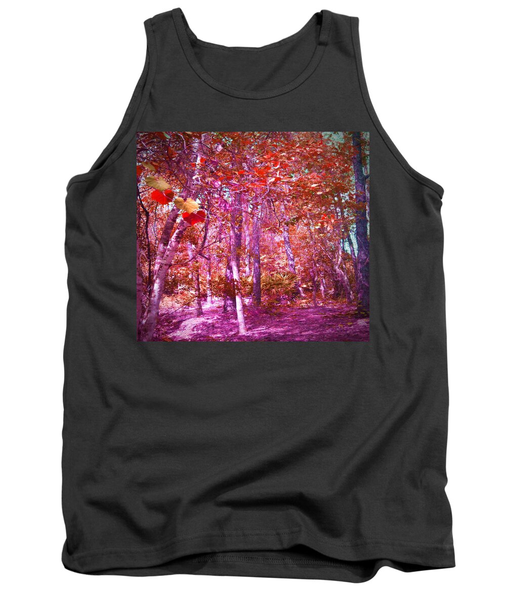 Woods Tank Top featuring the photograph Thicket in Color by George Pedro