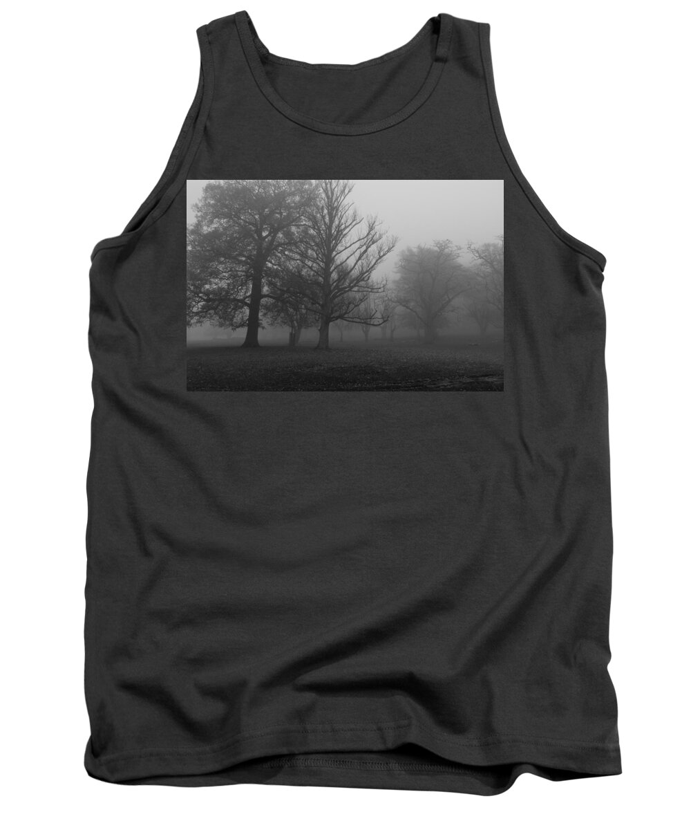 Trees Tank Top featuring the photograph Trees and Fog by Maj Seda