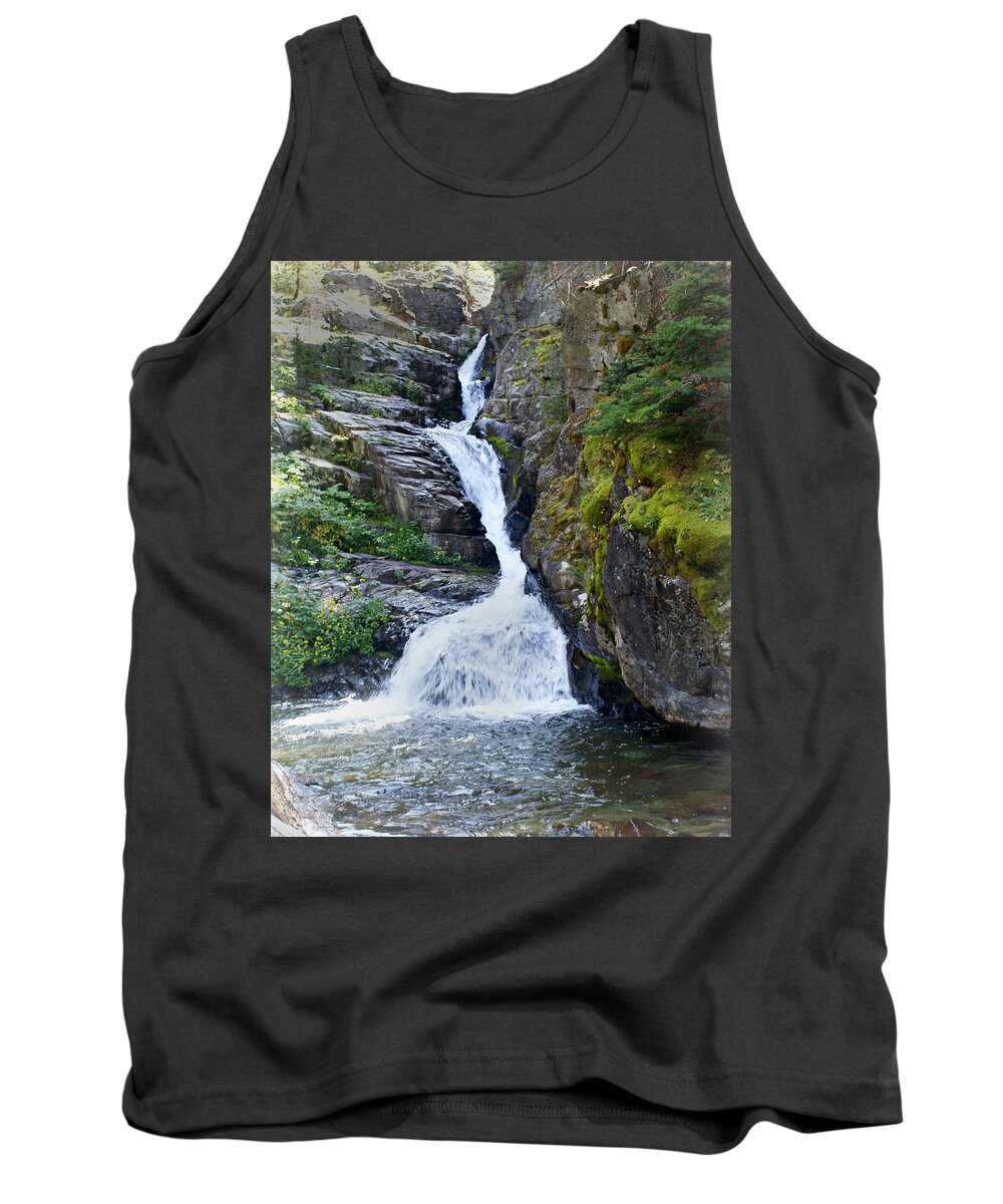 Glacier National Park Tank Top featuring the photograph Tricky Falls by Marty Koch