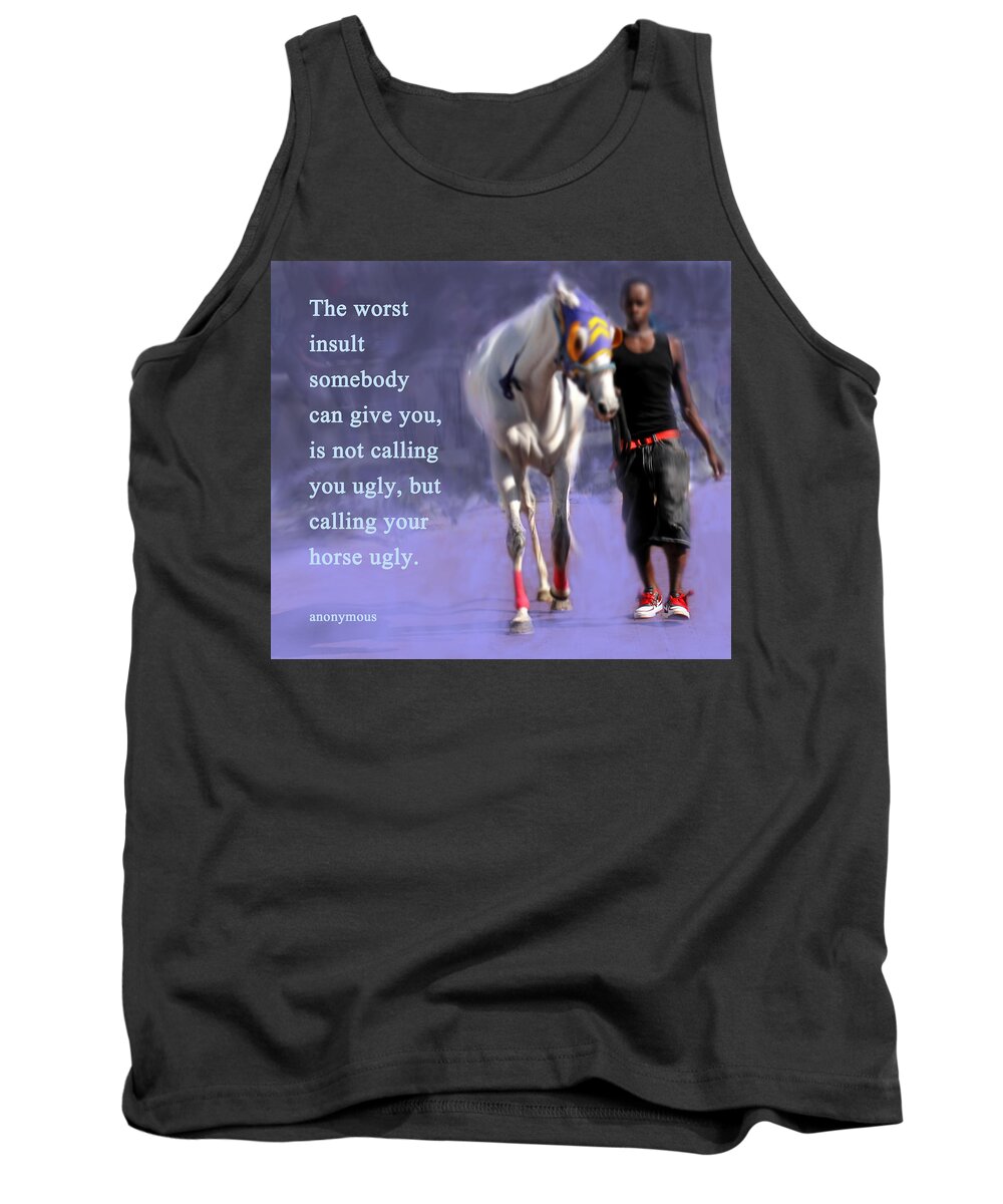 Horse Tank Top featuring the photograph Ugly Horse by Ian MacDonald
