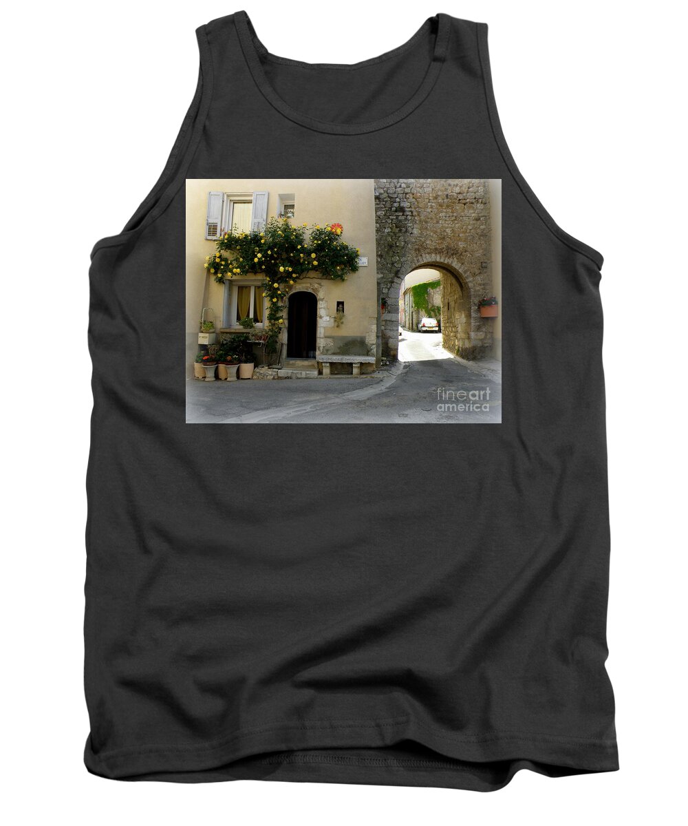 Village Scene Tank Top featuring the photograph Village house in Quinson by Lainie Wrightson