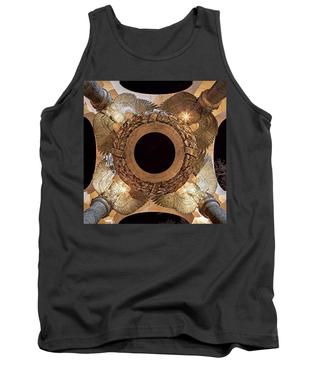Metro Tank Top featuring the photograph WW II Memorial Victory Wreath by Metro DC Photography