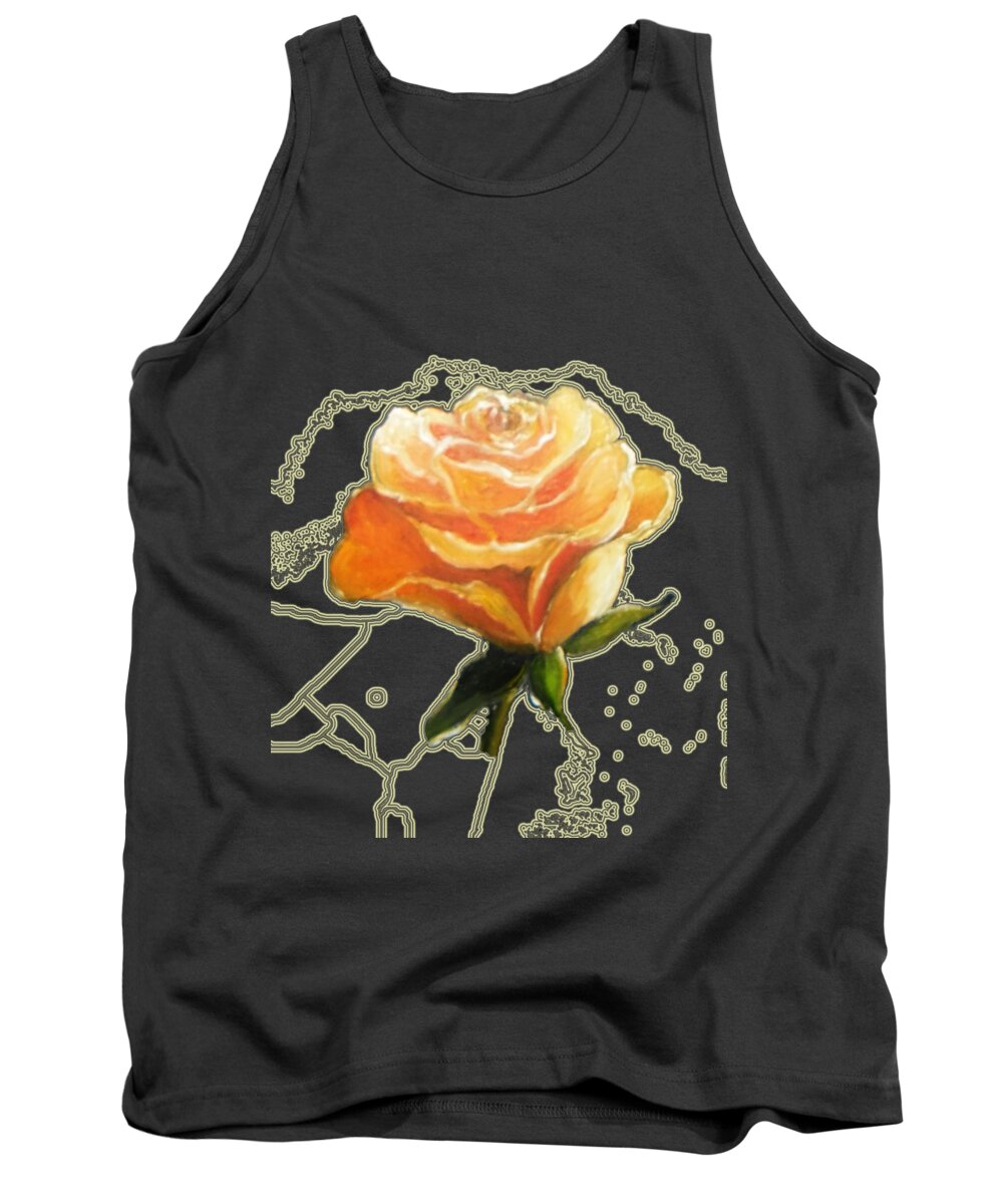  Tank Top featuring the painting Yellow Roses by Vesna Martinjak