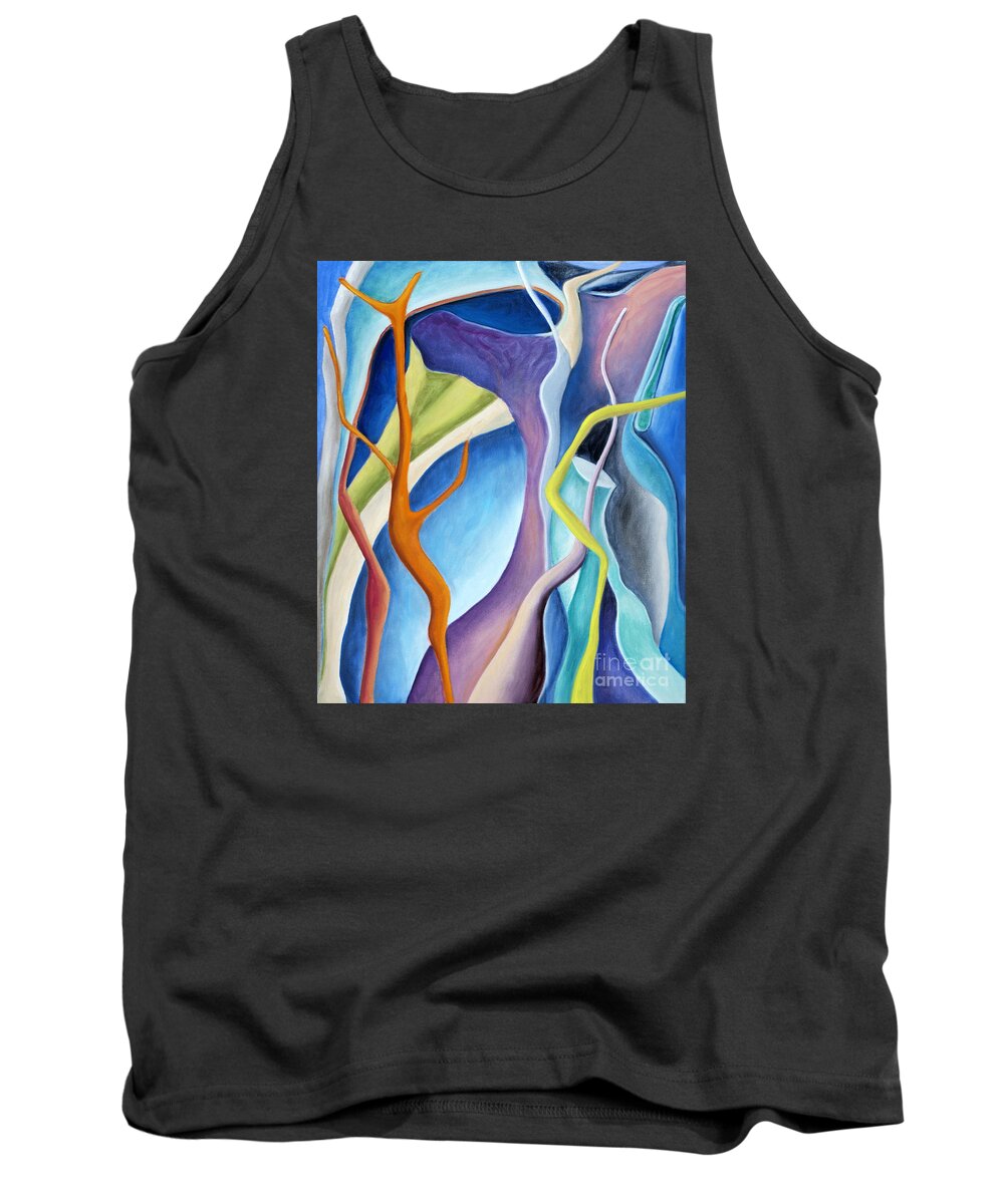  Tank Top featuring the painting 01322 Aspiration by AnneKarin Glass