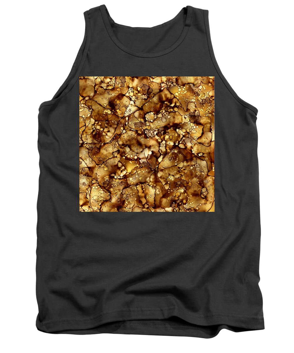 Earth Tone Abstract Tank Top featuring the painting Abstract 6 #1 by Patricia Lintner