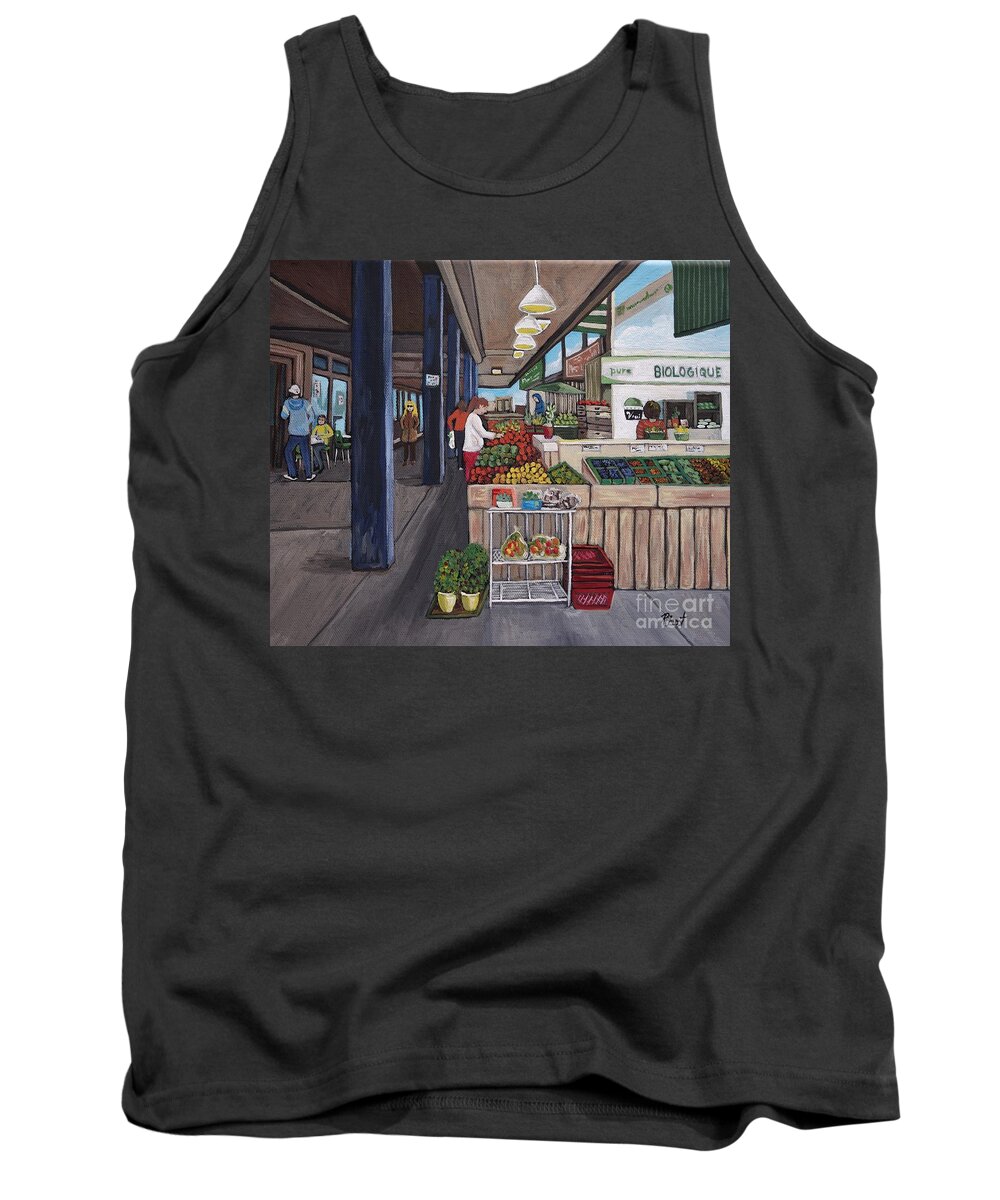 Markets Tank Top featuring the painting Atwater Market #1 by Reb Frost