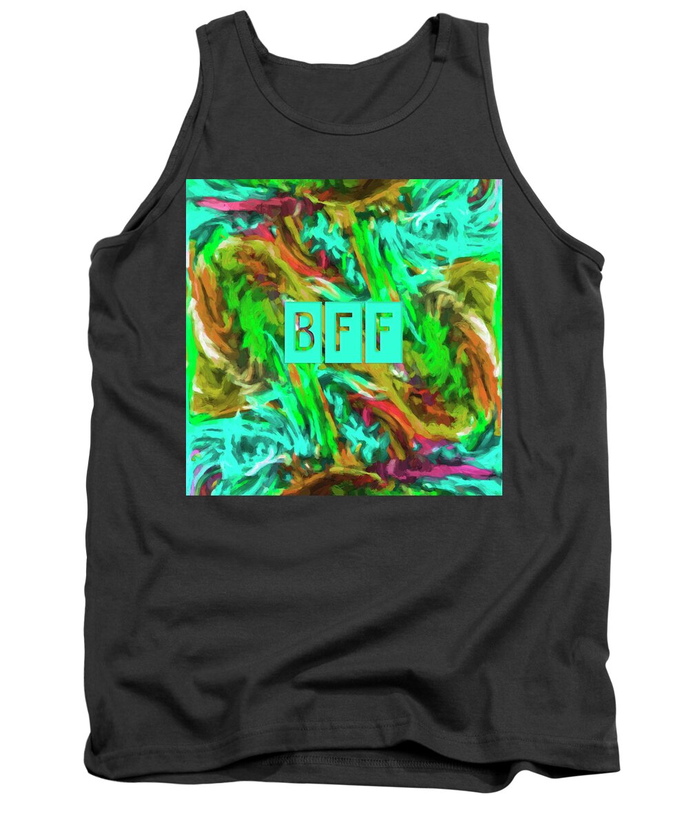 Digital Painting Tank Top featuring the photograph Best Friends Forever #1 by Bonnie Bruno