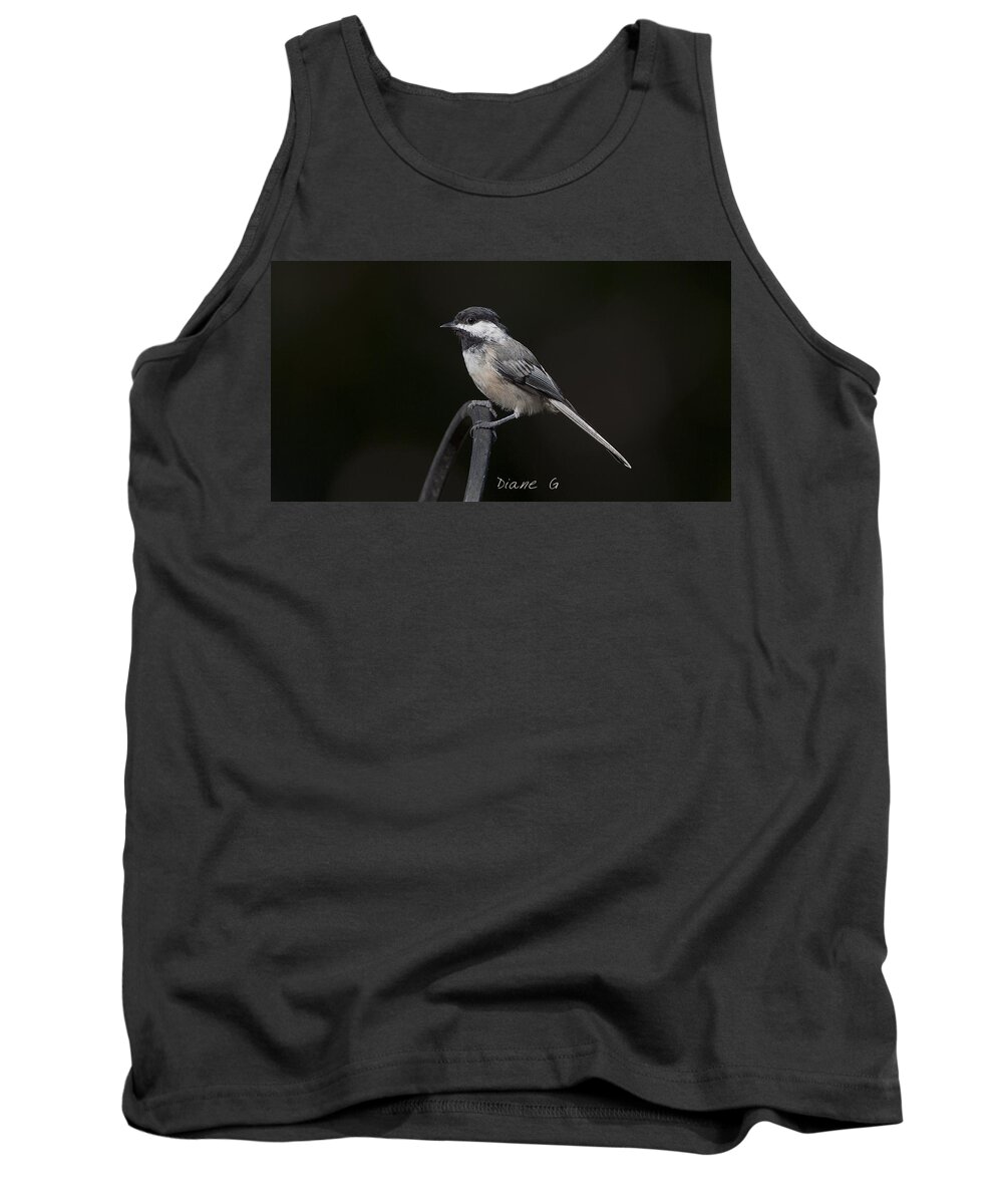 Black-capped Chickadee Tank Top featuring the photograph Black-capped Chickadee #1 by Diane Giurco