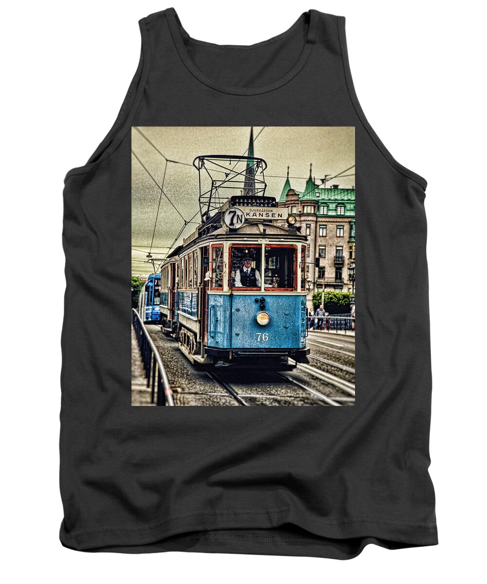 Cable Car Stockholm Tank Top featuring the photograph Cable Car Stockholm #1 by Lucky Chen