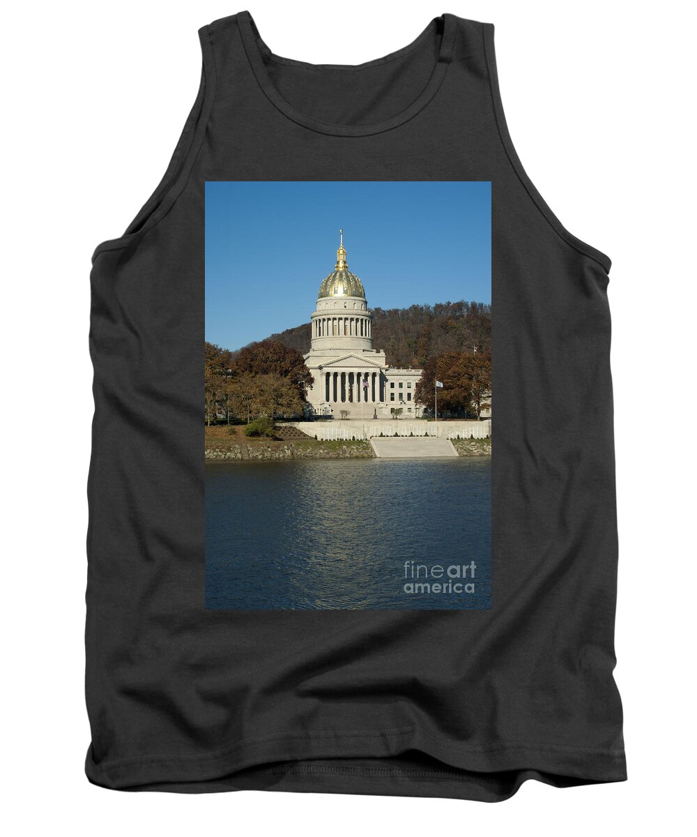 Capital Tank Top featuring the photograph Capital of West Virginia in Charleston #1 by Anthony Totah