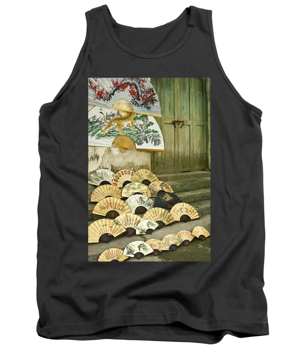 Asia Tank Top featuring the photograph Chinese Fans #1 by Michele Burgess