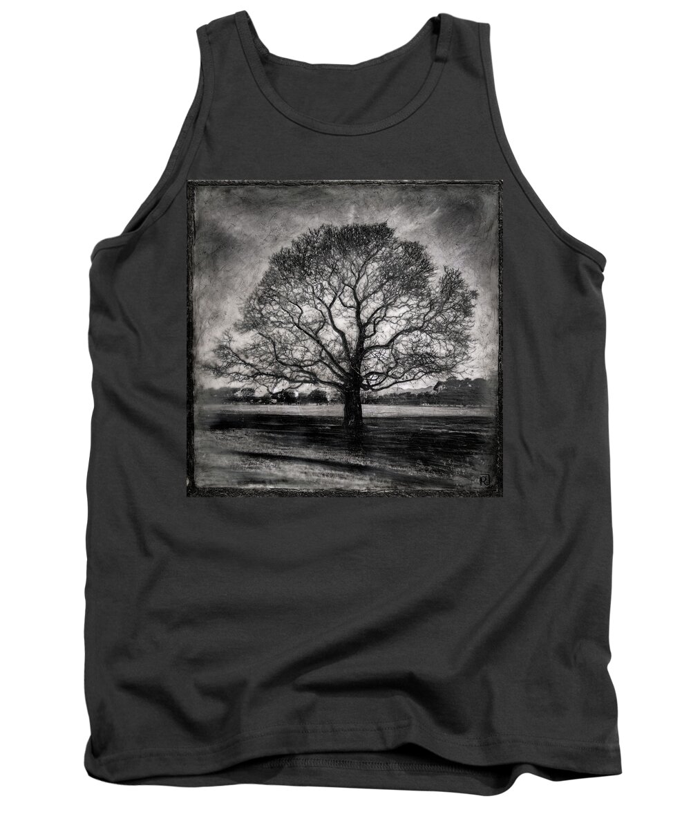 Photo Encaustic Tank Top featuring the mixed media Hagley Tree by Roseanne Jones