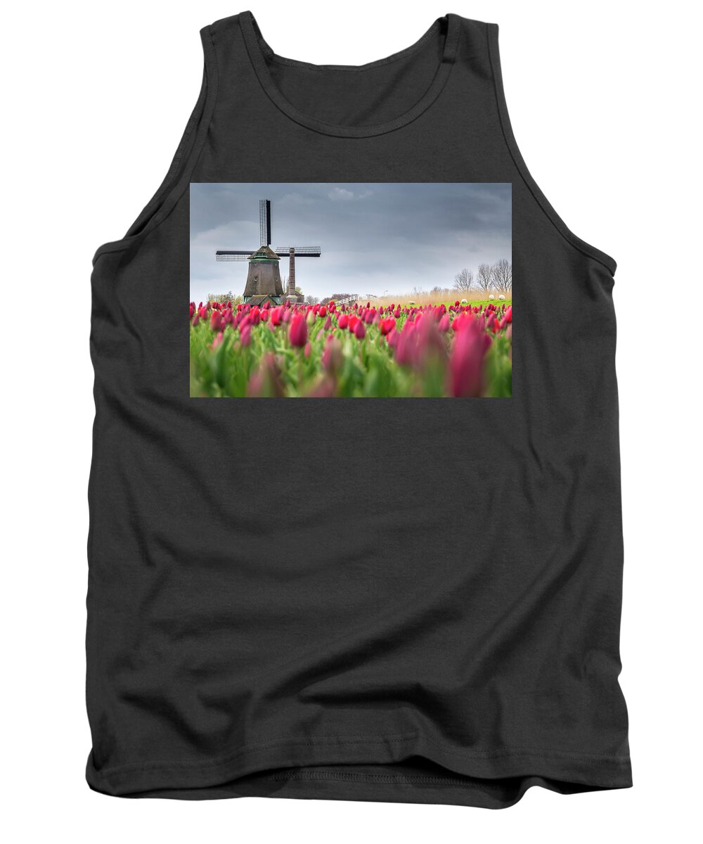 Windmill Tank Top featuring the photograph Holland windmill #1 by Stefano Termanini