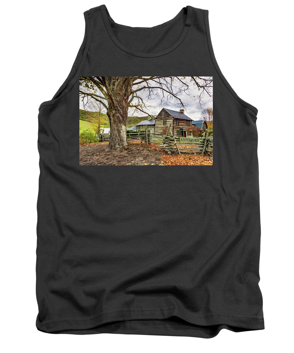 Homestead Antique Tank Top featuring the photograph Homestead Sam Snead Antique Store by Norma Brandsberg