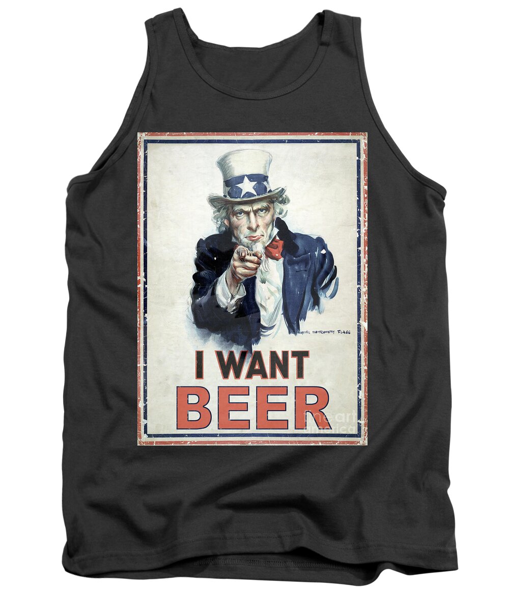 I Want Beer Tank Top featuring the photograph I Want Beer #2 by Jon Neidert