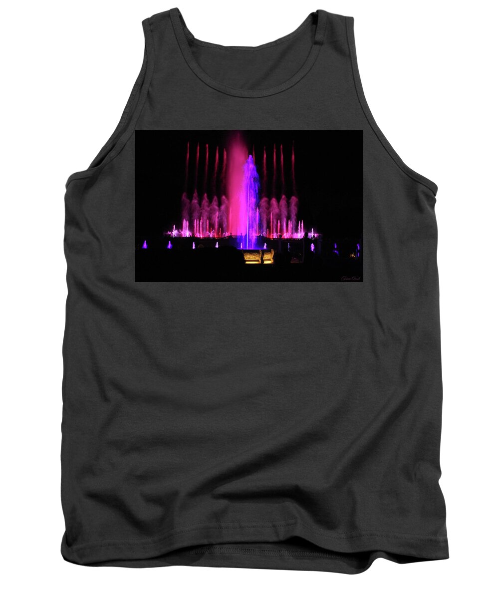 Fountains Tank Top featuring the photograph Longwood Gardens Fountains #2 by Trina Ansel