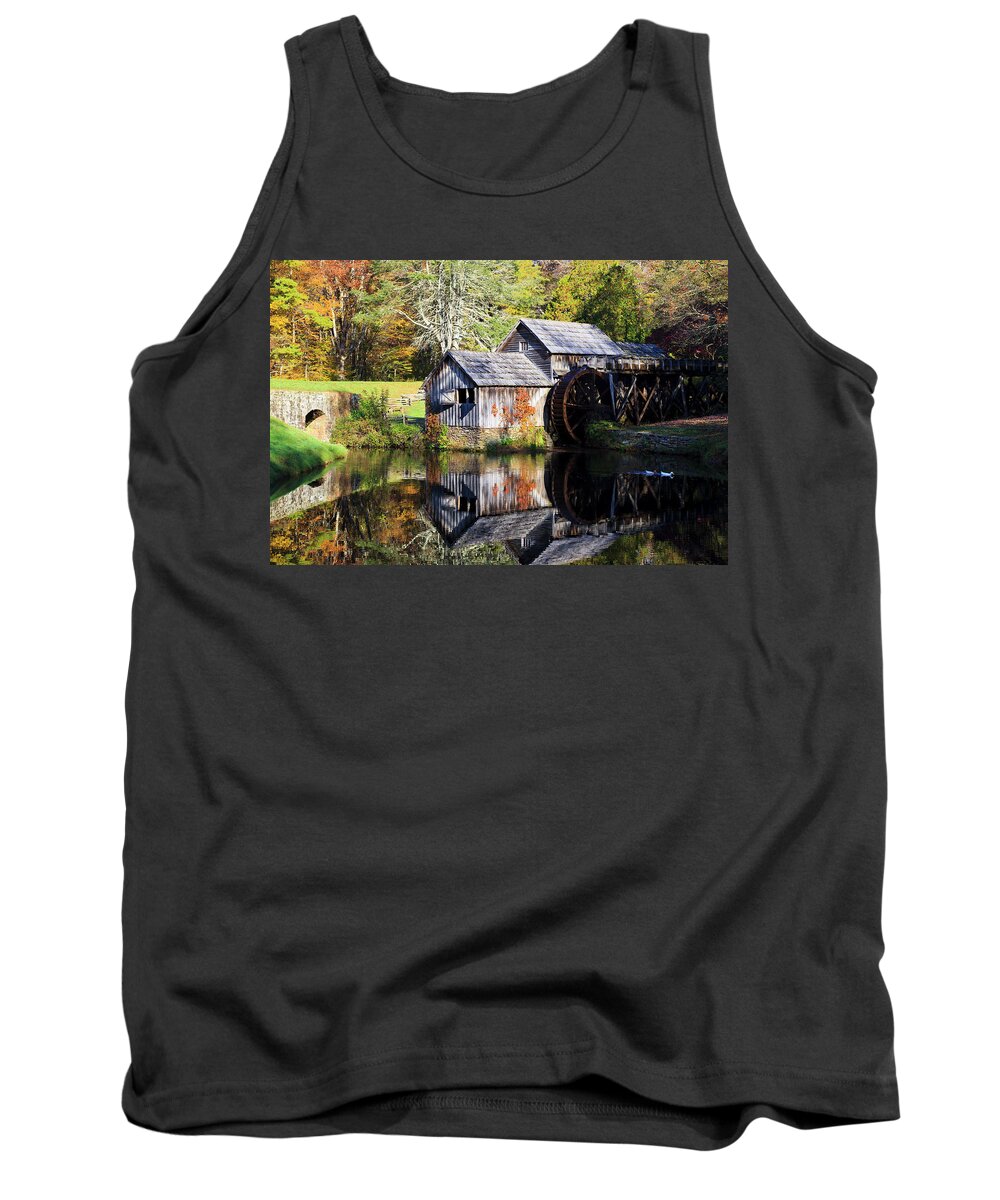 Mabry Tank Top featuring the photograph Mabry Mill #1 by Jill Lang