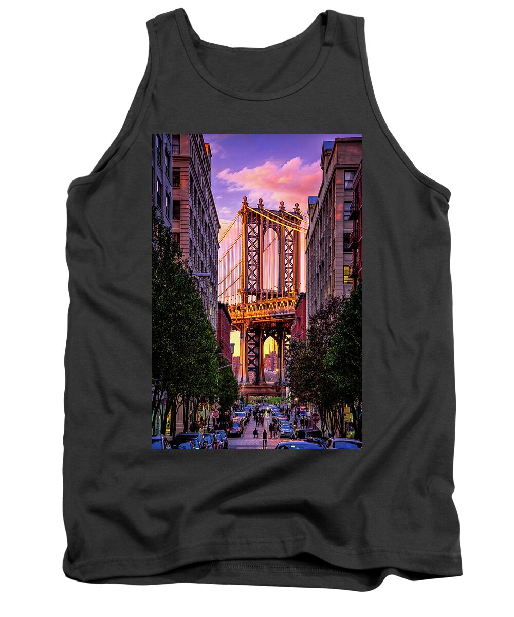 New York City Tank Top featuring the photograph Manhattan Bridge #1 by Raf Winterpacht