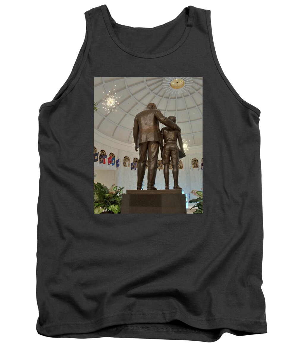 Campus Tank Top featuring the photograph Milton Hershey and the boy #1 by Mark Dodd
