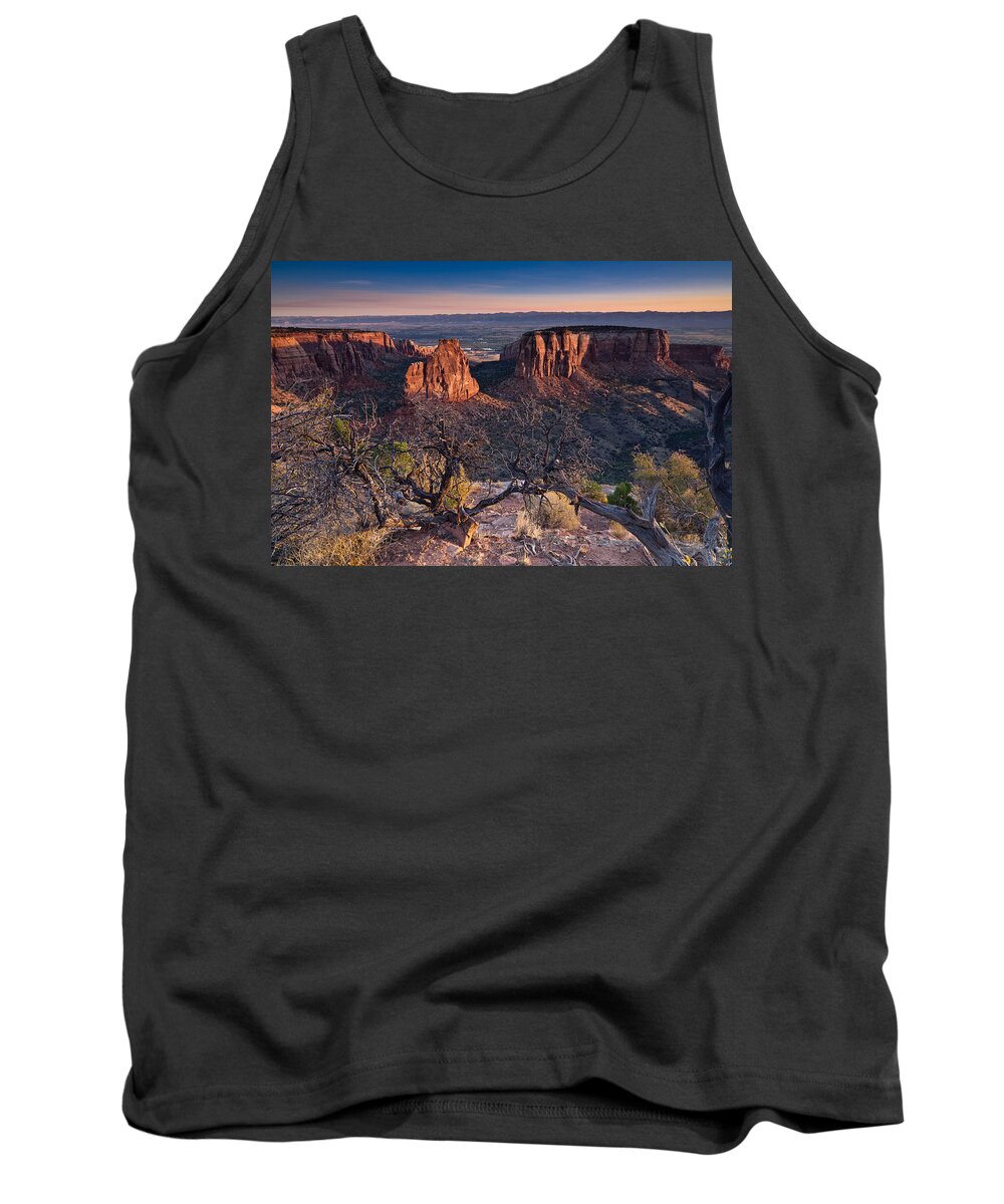 Colorado National Monument Tank Top featuring the photograph Morning at Colorado National Monument #1 by Greg Nyquist