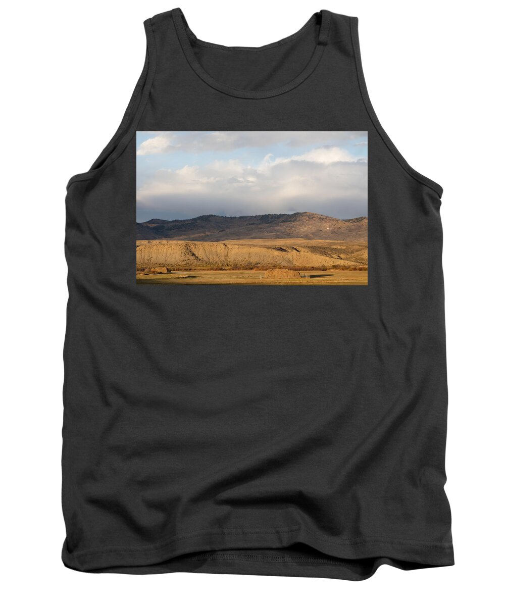 Carol M. Highsmith Tank Top featuring the photograph Mountain meadow and hay bales in Grand County #2 by Carol M Highsmith