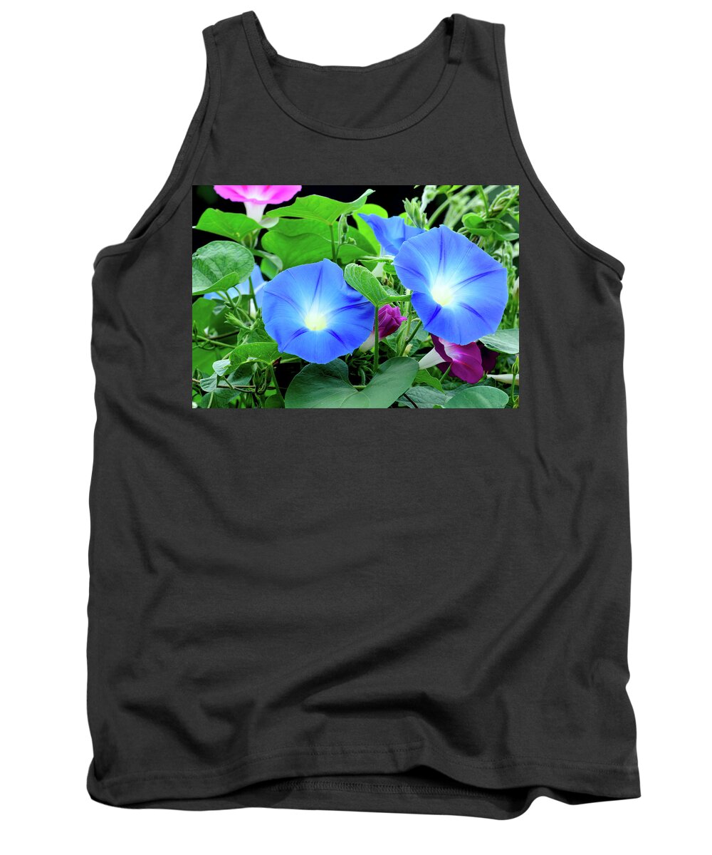 Flower Tank Top featuring the photograph My morning glory #1 by Camille Lopez