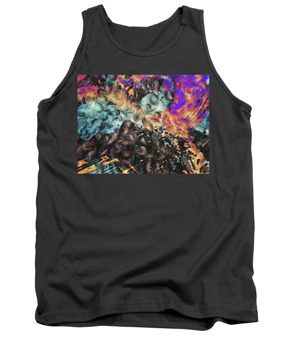 Abstract Tank Top featuring the photograph Psychedelic Fur by Matt Cegelis