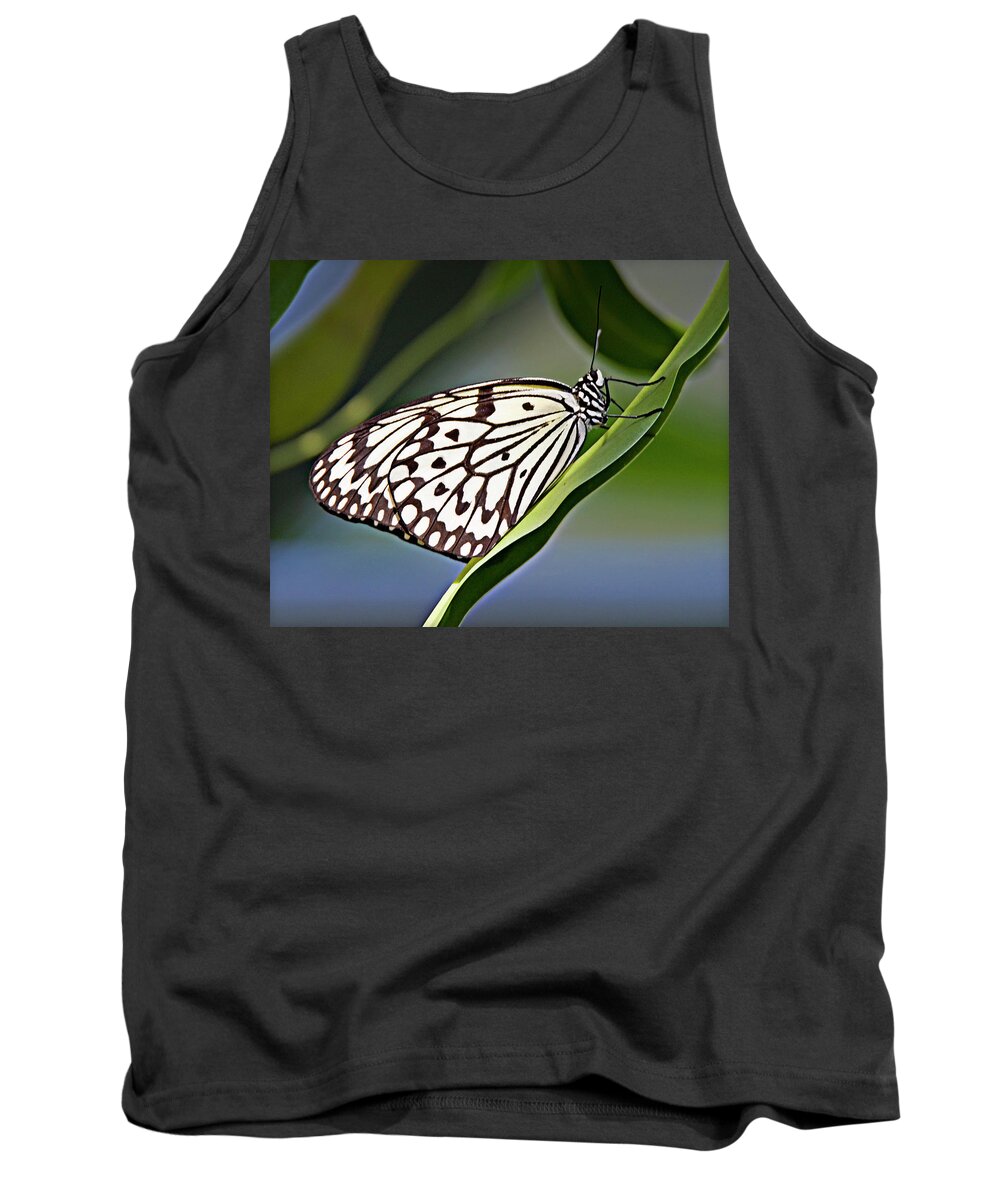 Butterfly Tank Top featuring the photograph Rice Paper Butterfly 8 by Walter Herrit