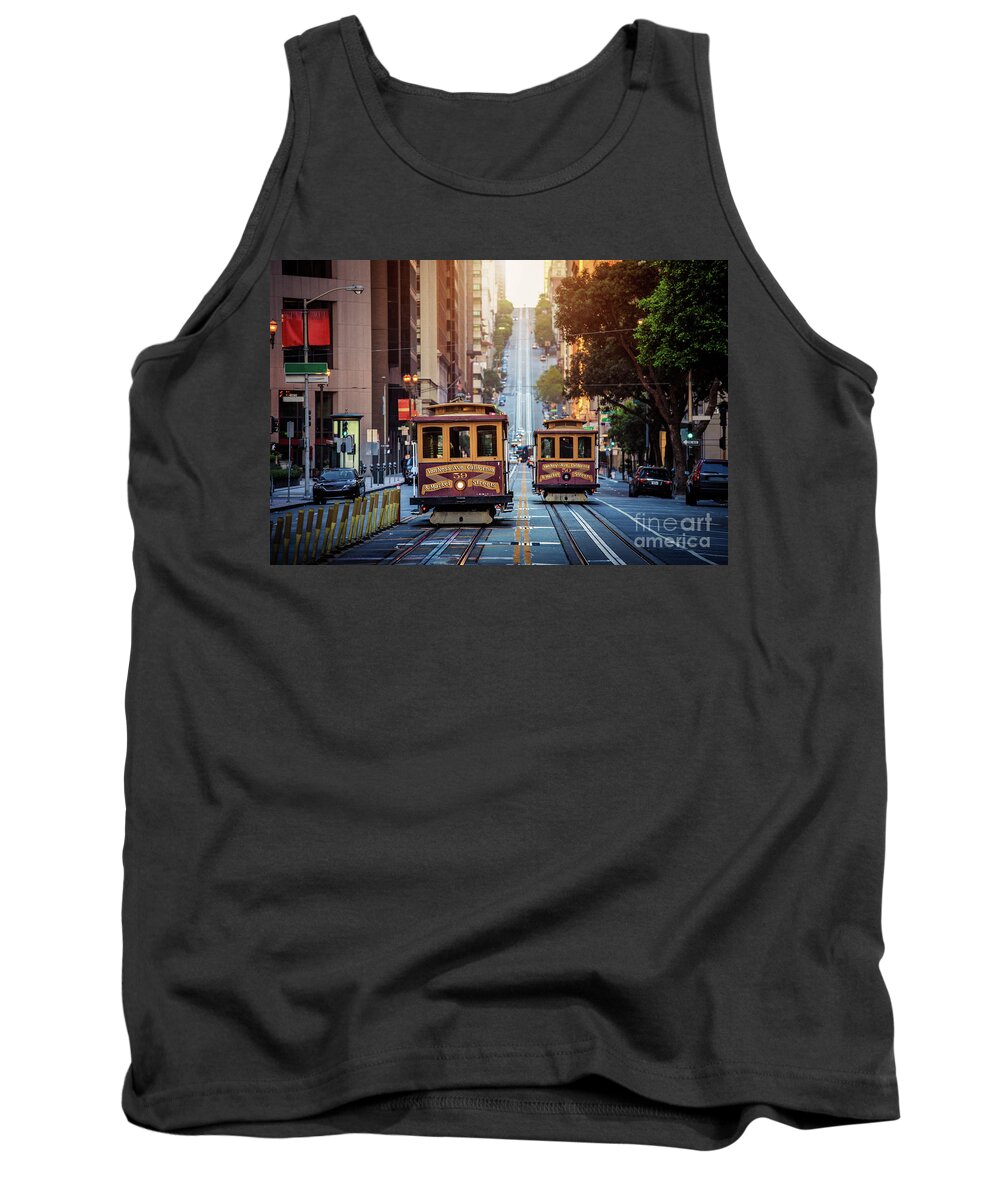 America Tank Top featuring the photograph San Francisco Cable Cars #1 by JR Photography