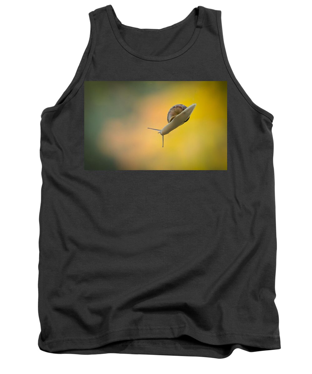 Snail Tank Top featuring the digital art Snail #1 by Super Lovely