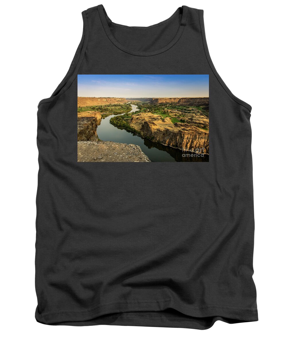 Blue Lakes Golf Course Tank Top featuring the photograph Snake River Canyon in Idaho Journey Landscape Photography by Kaylyn Franks by Kaylyn Franks