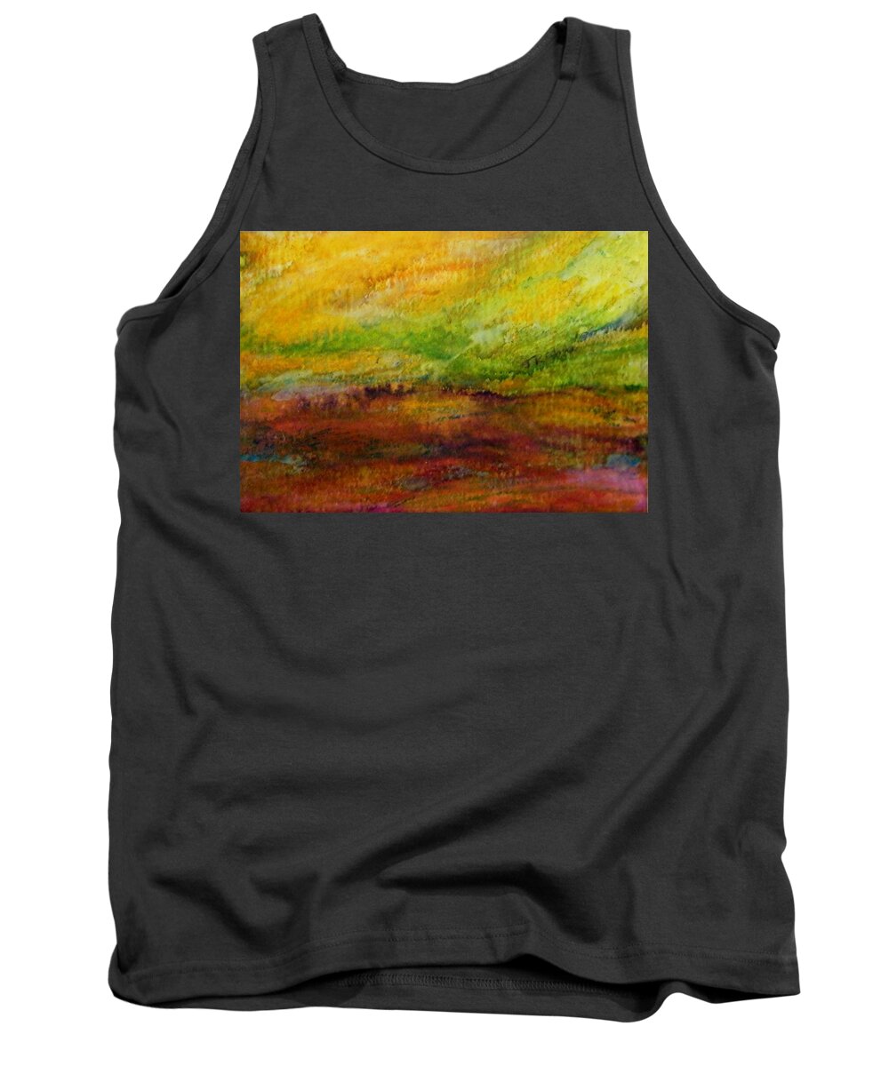 Abstract Tank Top featuring the painting Storm at Sunrise by Judith Redman
