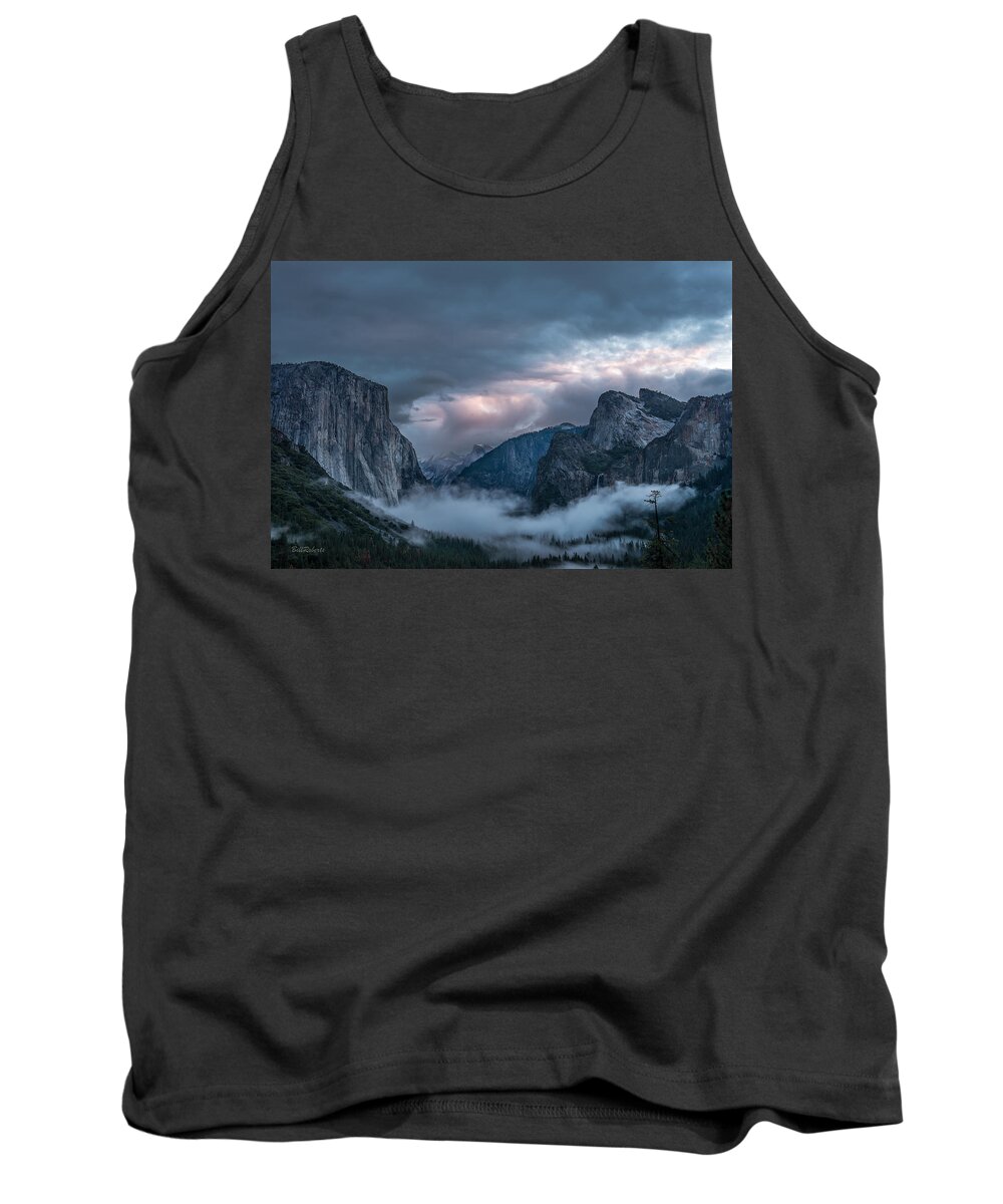 Bridal Veil Buttress Tank Top featuring the photograph Yosemite in Clouds #1 by Bill Roberts