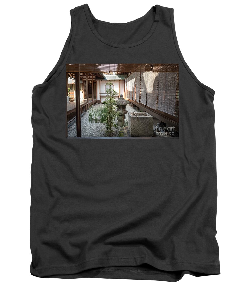 Zen Tank Top featuring the photograph Zen Garden, Kyoto Japan #3 by Perry Rodriguez