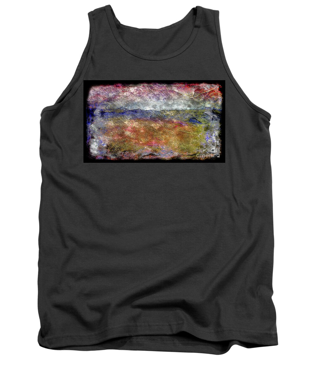 Abstract Tank Top featuring the painting 10c Abstract Expressionism Digital Painting by Ricardos Creations