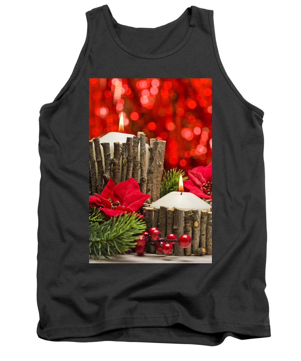 Advent Tank Top featuring the photograph Autumn Candles #18 by U Schade
