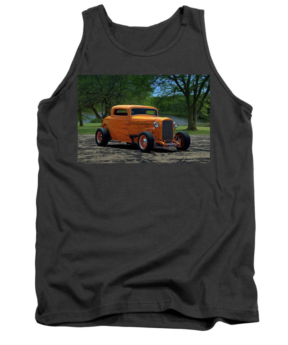1932 Tank Top featuring the photograph 1932 Ford Coupe Hot Rod by Tim McCullough