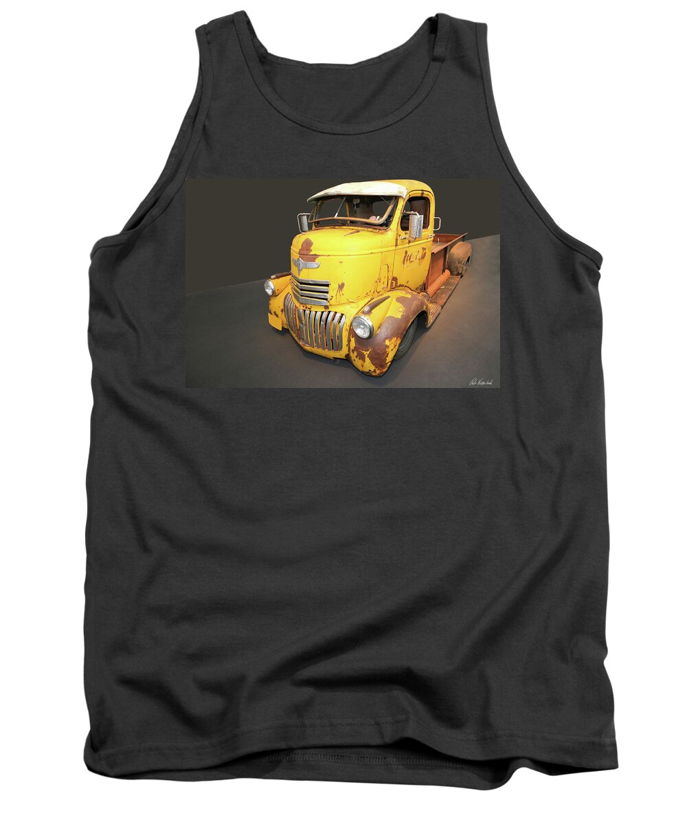 1941 Tank Top featuring the photograph 1941 Chevrolet Cab Over Engine COE Truck by Peter Kraaibeek