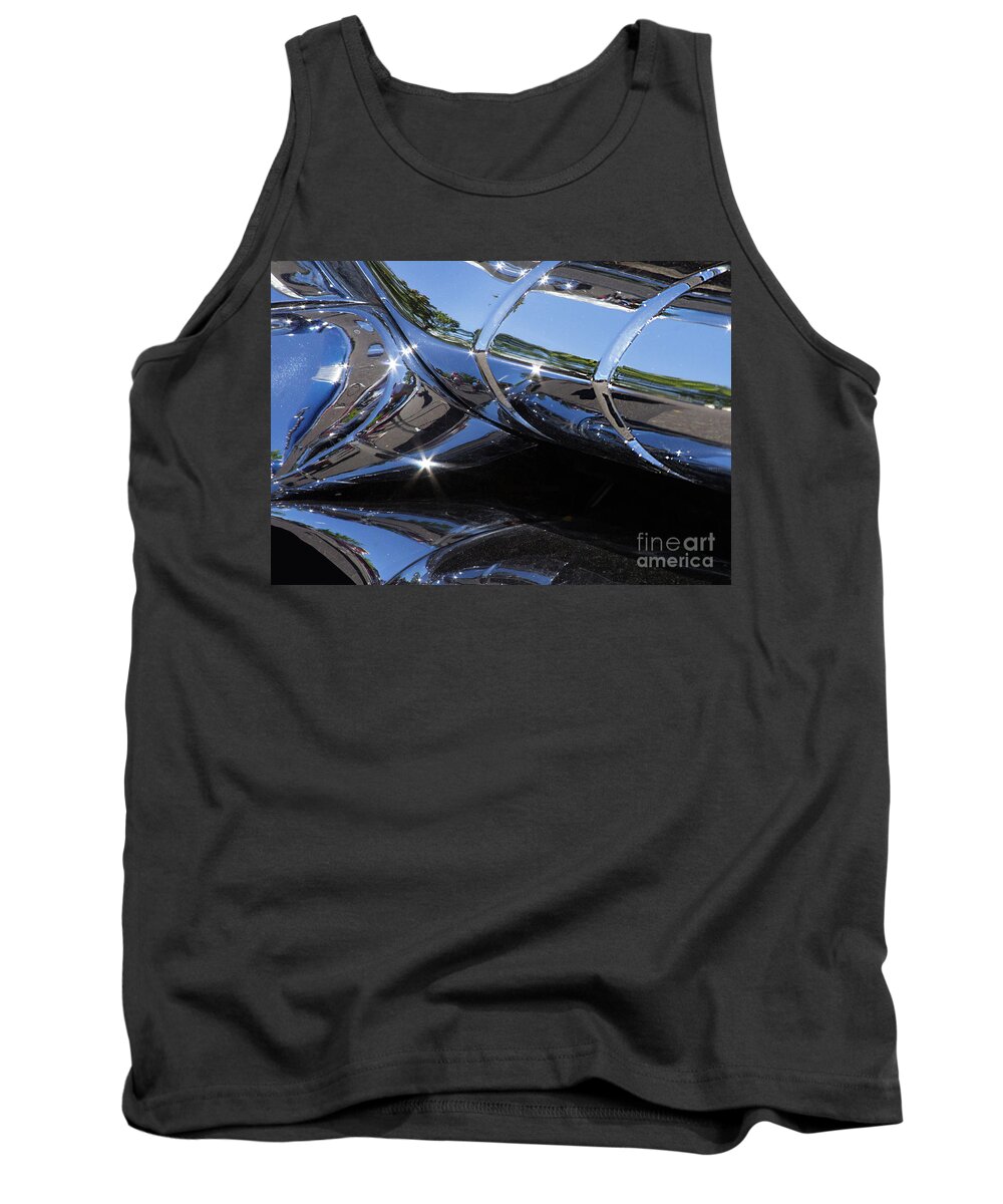 Images Tank Top featuring the photograph 1956 Pontiac Chieftain Grill Abstract by Rick Bures