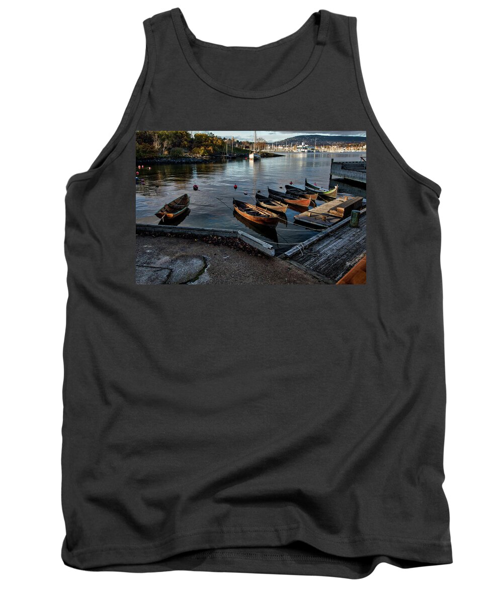 Bygdoy Tank Top featuring the photograph Bygdoy Harbor #2 by Ross Henton